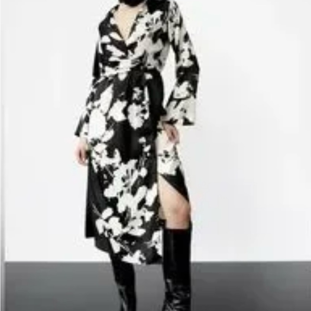 NEW ZARA WRAP DRESS - Picture 2 of 15